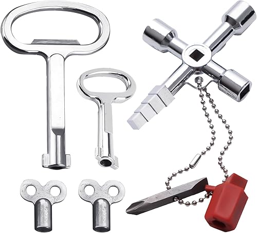 7 chiavi per radiatore, chiave per radiatore, chiave per radiatore, chiave universale, chiave per radiatore, chiave principale, chiave multifunzione - Honorern