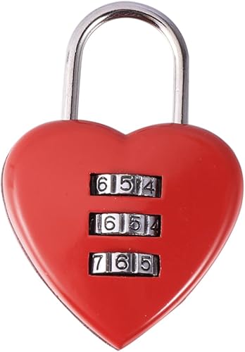 Lucchetto a Combinazione a Forma Di Cuore Per Valigie e Borse - Sicurezza e Stile - Casual Ideale Per Viaggi e Utilizzo Quotidiano - Honorern