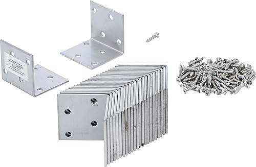 BGS Diy 80333 | Squadra | Inox | 40 x 40 x 40 mm | Confezione risparmio | 25 pezzi - Honorern