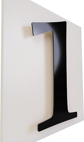 Numeri per il numero civico 30 cm alluminio nero lucido (B) - Honorern