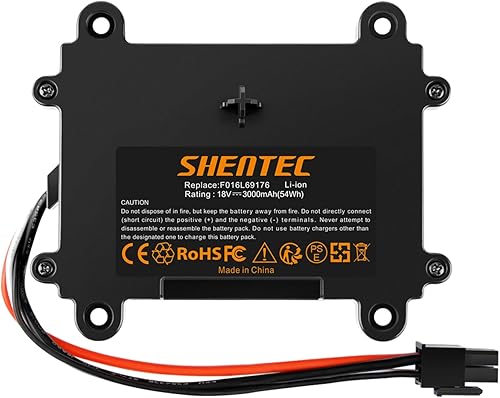 Shentec Batteria agli ioni di litio da 18V, 3000mAh, compatibile con Bosch Indego 350, 400, M 700, M+ 700, S+ 350, S+ 400 robot tosaerba - Honorern