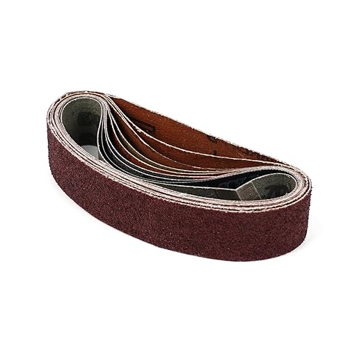 OUYANG Nastro abrasivo, 10 pezzi, 60/60/80/120/240/320/400/600/800/1000, per levigatrice a nastro, smerigliatrice, nastro abrasivo (nastro abrasivo 420 x 30 mm) - Honorern