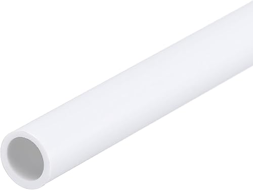 Tubo Rigido Rotondo in PVC 6mm ID 8mm OD 8' Lunghezza Bianco ad Alta Resistenza per Tubi d'Acqua, Artigianato, Guaina Cavi - Honorern