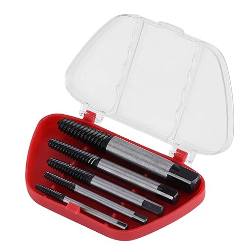 Set di estrattori per viti sinistre da 5 pezzi, Set di estrattori per viti, Set di estrattori professionali, Estrattore per viti da 4-18 mm, Easy Out, Rubinetto per bu - Honorern