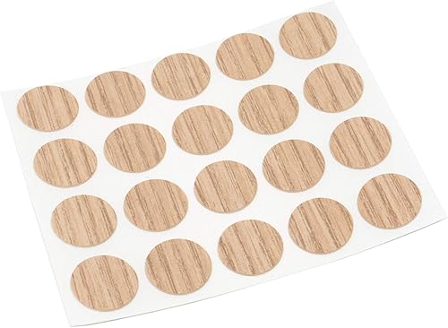 Adsamm® / 20 x copriforo autoadesivi ultrasottili / quercia chiari / Ø 13 mm / tondi / cover adesivi per mobili e superfici / adesivi coprivite per arredi Adsamm® Quality - Honorern