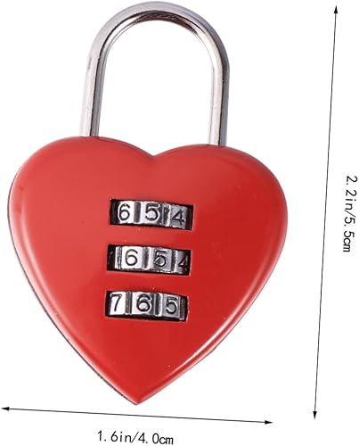 Lucchetto a Combinazione a Forma Di Cuore Per Valigie e Borse - Sicurezza e Stile - Casual Ideale Per Viaggi e Utilizzo Quotidiano - Honorern