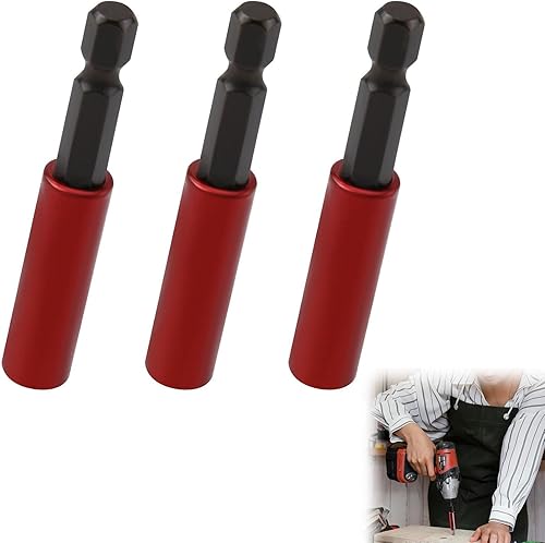 Porta-punte a Cambio Rapido,Supporto Magnetico per Punte,Punte per Avvitatore a Percussione,Portainserti per Trapano Magnetico,Portainserti Magnetico con Punte,Portainserti Sgancio Rapido,3PCS - Honorern