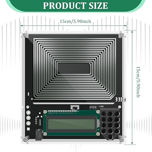 Generatore di risonanza Schummann 7,83 Hz con custodia protettiva 0,1 ~ 30000 Hz Ultra guarigione USB Schumann, generatore di onde sinusoidale 15 x 15 cm, generatore di frequenza Schumann (nero) - Honorern