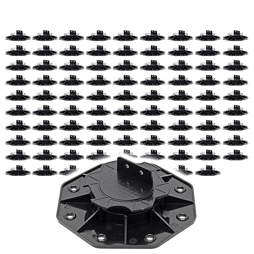 Set 90 supporti per pavimenti galleggianti, Altezza regolabile 18-25mm Max 2700 kg, Piedini per Decking - Honorern