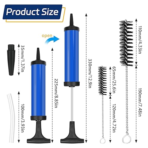 5 Pezzi Soffiatore Pulizia Fori, Spazzola Forata in Acciaio Inox, per Tubi e Fori per la Pulizia Efficiente dei Fori - Honorern