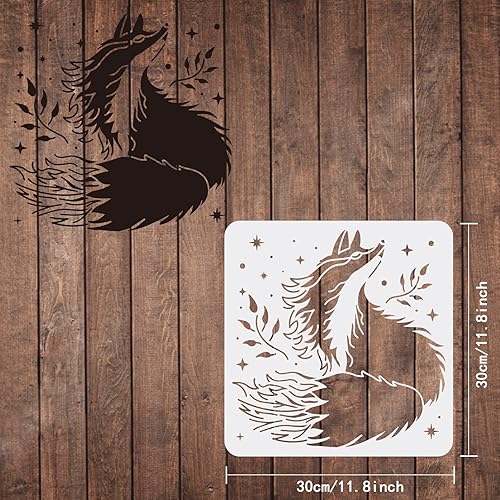 FINGERINSPIRE Stencil a forma di gatto, 29,7 x 21 cm, stencil riutilizzabili con zampa di gatto, stencil per dipingere su legno, pavimento, parete, tessuto - Honorern