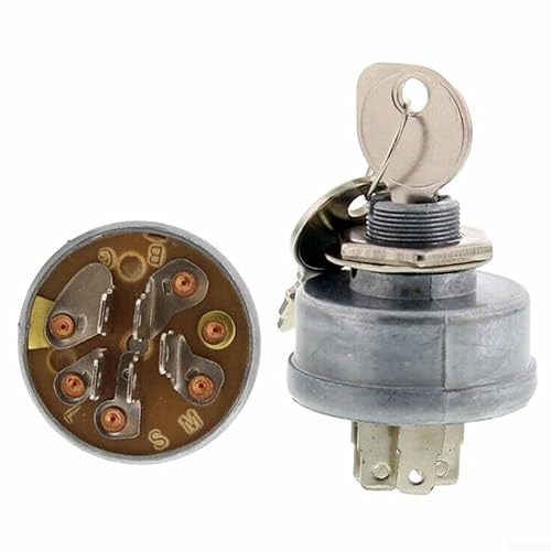 Kit interruttore avviamento accensione HEIBTENY per trattorino tosaerba, 3 vie, pulsante, plastica, nero - Honorern