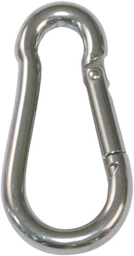 amig - Confezione da 2 moschettoni per pompiere in acciaio inox, Mod.30145 per collegare corde, cinghie o nastri, ancoraggio a pressione per collegamenti rapidi, multicolore, dimensioni: Ø 5 x 50 mm - Honorern