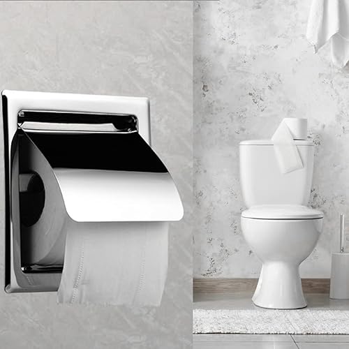 Porta Carta Igienica Da Incasso Porta Carta Igienica Da Parete In Acciaio Inossidabile, Porta Carta Igienica Stile Moderno, Distributore di Rotolo di Carta Da Incasso per Bagno - Honorern
