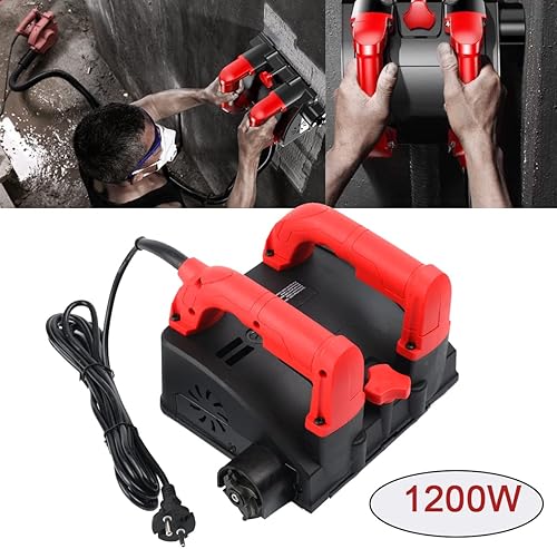 Fresa per calcestruzzo, 1200 W, fresa a rulli per la ristrutturazione, fresa elettrica da parete, professionale, per calcestruzzo, per la ristrutturazione, 4000 giri/min, 1-4 mm - Honorern