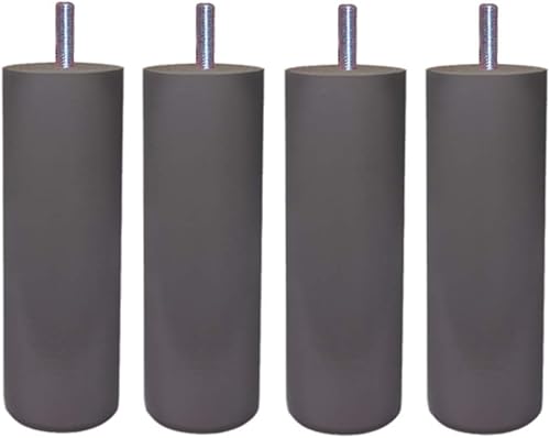 MARGOT 3700527831480 Cilindro Chameleon Set di 4 gambe per letto in legno grigio talpa Altezza 15 cm - Honorern