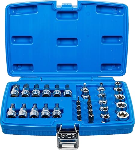 Juego de puntas y llaves de vaso | 10 mm (3/8') | perfil en T (para Torx) | 34 piezas - Honorern