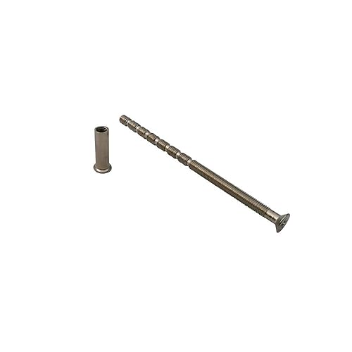 Viti di fissaggio M5 per maniglia della porta del patio, serratura, rosetta, pomello, cilindro (99 mm, colore nichel, 4 pezzi) - Honorern