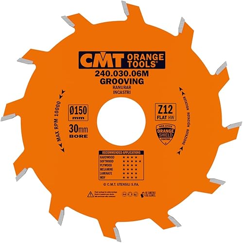 CMT 240.030.06M LAMA CIRCOLARE PER INCASTRI HW 150X3/2X30 Z12 PIANO - Honorern