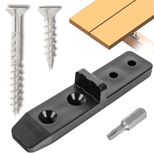 TEVOTECH - Set di 50 connettori da terrazza con viti, per legno e assi di fissaggio invisibili con viti in acciaio inox, clip in plastica per assi da terrazza - Honorern