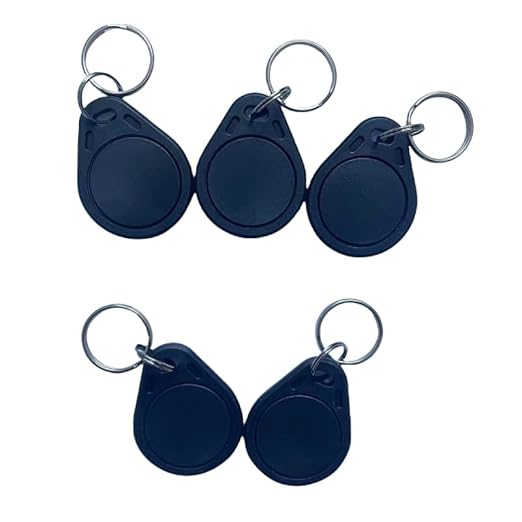 UID Tag Keyfob 13,56 MHz variabile scrivibile riscrivibile (confezione da 5) (nero) - Honorern