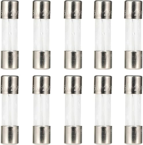 AUKENIEN 150 Pezzi Fusibili Vetro 9 Valori Fusione Rapida F 0,1A 0,25A 0,5A 1A 1,5A 4A 5A 8A 10A 6 Valori Soffiato Lento T 1,25A 1,6A 2A 3,15A 5A 6,3A Ampere 250V 5x20mm Kit Assortimento di Fusibile - Honorern