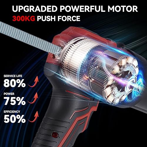 Pressa per cartucce senza fili con batteria da 2000 mAh, pistola elettrica per cartucce, siringa in silicone, LED, regolazione a 4 velocità, adatta per cartucce da 300 ML, spinta massima 300 KG - Honorern