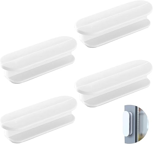 4 Pezzi Maniglie Autoadesive per Porte Set, Senza Foratura Maniglie Autoadesive per Balconi, Finestre, Maniglie Autoadesive per Porte per Cassetti, Armadi, Mobili (Bianco) - Honorern