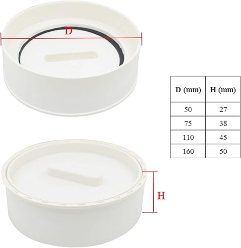 Tappo a vite per fognatura tappo ispezione scarico a pavimento in pvc 50 75 110 160 per tubo pioggia acqua sporca - Honorern