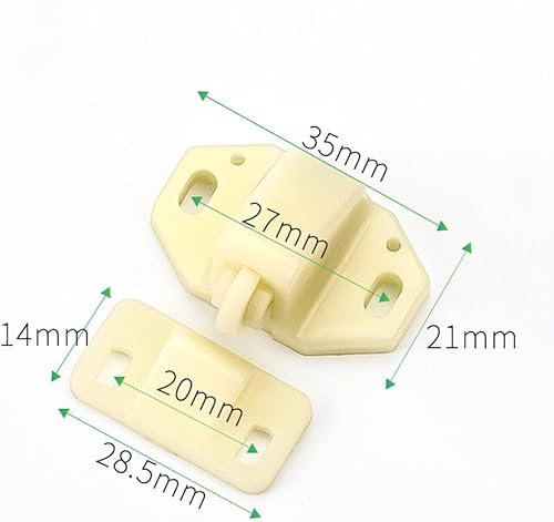 Chiusure in plastica per porte, 2 pezzi, fermi per porte, accessori a tenuta forte, per armadietti, roulotte, armadi, camper, barche (B) - Honorern