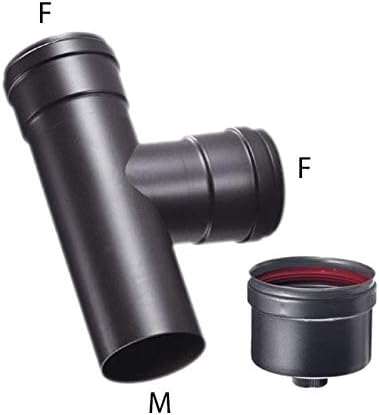 Raccordo a T 90° braga MF codino F nero pellet (80mm) - Honorern