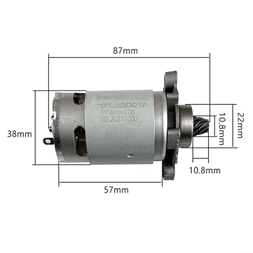 Motore per sega a 8 denti alternativi da 21 V parte di ricambio motore per sega elettrica a sciabola motore 550 tipo motore per sega a mano ricaricabile (denti conici) - Honorern