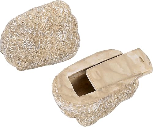 QUARKZMAN Nascondi una chiave di ricambio per esterni, impermeabile in pietra, decorazione da giardino, bianco crema - Honorern