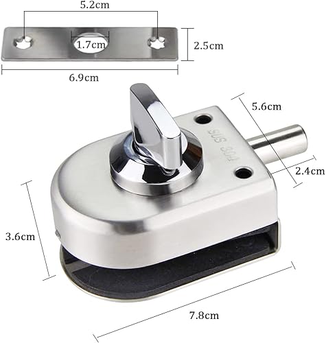 Acciaio Inossidabile Serratura Della Porta di Vetro Blocco del Blocco del Pavimento Bolt Ground Lock per la Toilette del Bagno Porte in Vetro - Honorern