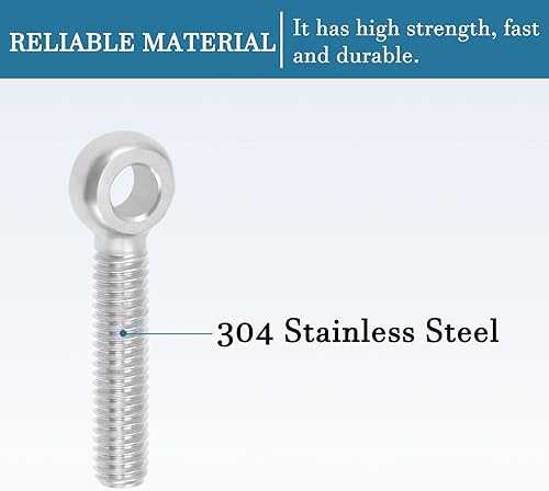 M6 x 30mm Macchine Spalla Altalena Sollevamento Occhio Bullone 5pz 304 Acciaio Inossidabile Metrico Filettatura Perno Albero Perno oring Bullone per Conduttura Cancello Valvole - Honorern