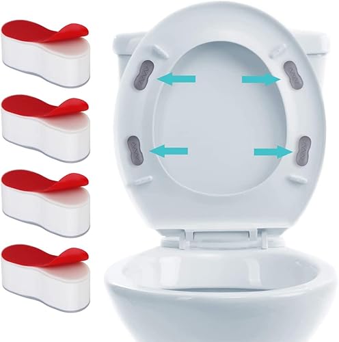 Paraurti per Sedile del Water,4 pezzi Tappo di Supporto per Sedile WC Paraurti di Ricambio con Adesivo Autoadesiva per Il Sedile Gabinetto per Casa Hotel Scuola - Honorern