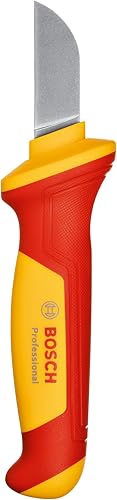 Bosch Professional Coltello spelafili VDE (con lama a gancio a forma di falce, lama in acciaio S2) - Honorern
