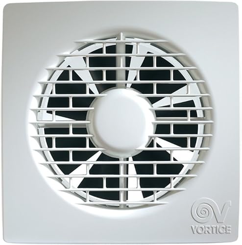 Vortice Aspiratore Elicoidale Ventilatore Punto Filo per ricambio aria bagno con valvola anti ritorno 220/240 V 50 Hz (11124 (Diametro Nominale Condotto 120 mm)) - Honorern