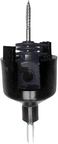 Mandrino elettrico per recinzioni isolanti, viti per recinzioni elettriche, in plastica, per trapano, rende la vite isolante più veloce e facile da installare senza viti a mano (nero) - Honorern
