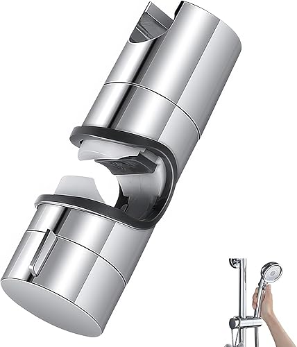 Supporto Doccia,Regolabile Ricambio Supporto Doccetta，Supporto Soffione Doccia，per Saliscendi Doccia Manuale，Barra, Saliscendi，18-25 mm ABS Doccia Soffione Supporto - Honorern