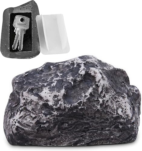 Nascondiglio per chiavi in pietra, pietra con scomparto segreto, pietra falsa sembra una vera pietra, cassaforte per chiavi esterne, nascondiglio per chiavi per esterni, cassaforte per chiavi - Honorern
