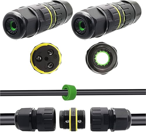 CTRICALVER 2 pz Scatola di giunzione IP68 resistente alle intemperie Outdoor/Gland elettrici esterni manica accoppiatore cavo Ø 7-10mm/3 core Connettore per cavo esterno - Honorern