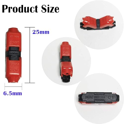 Connettori Per Cavi a Bassa Tensione, CTRICALVER Tipo H 1 Pin Connettore Cavi Senza Utensili Connettore Filo Tensione Bassa(12 pcs) - Honorern