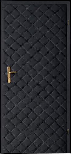 Imbottitura per porta fai da te - Isolamento termico porta, isolamento acustico - Protezione dal freddo, isolamento acustico - Set premium 2 in 1 con accessori di montaggio - antracite - T3 - Honorern