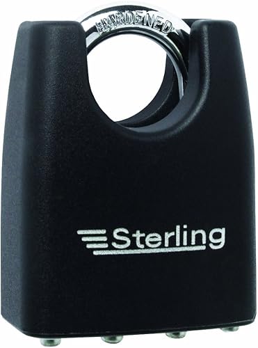 LPL152C - Lucchetto in acciaio laminato, 55 mm, con rivestimento in plastica ABS - Honorern