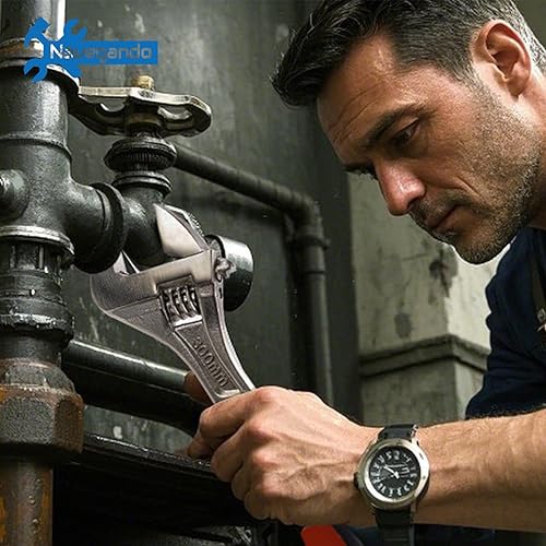 Chiave Inglese Regolabile 200mm Compatta - Leggera 270g, Regolazione di Precisione 6-28mm, Impugnatura Antiscivolo per Idraulica, Meccanica e Fai da Te - Honorern