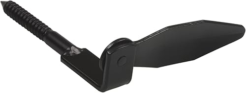 Amig - Fermaporta Mod.2 | Dimensioni: 100 x 123 mm | Ancoraggio di sicurezza in stile forgiato | Evita urti e rotture | In acciaio rifinito in nero epossidico opaco - Honorern