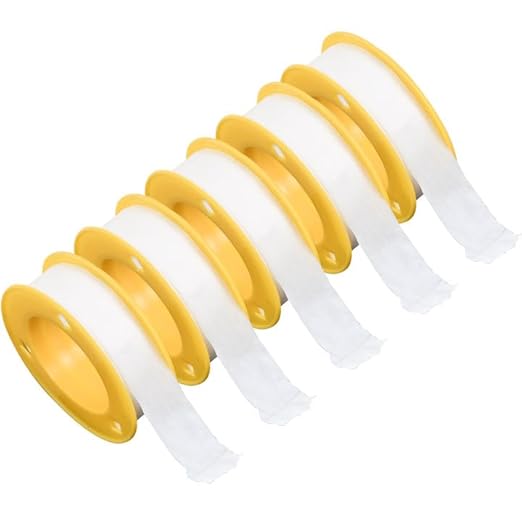 5 Rotili Nastro Sigillante Teflon, Nastro Sigillante per Tubi, Teflon Idraulico Filo, Nastro in Ptfe, Teflon Tape per Riparare Tubi, Tubi, Rubinetti, Valvole Radiatore 11mm*0.075 * 10m - Honorern