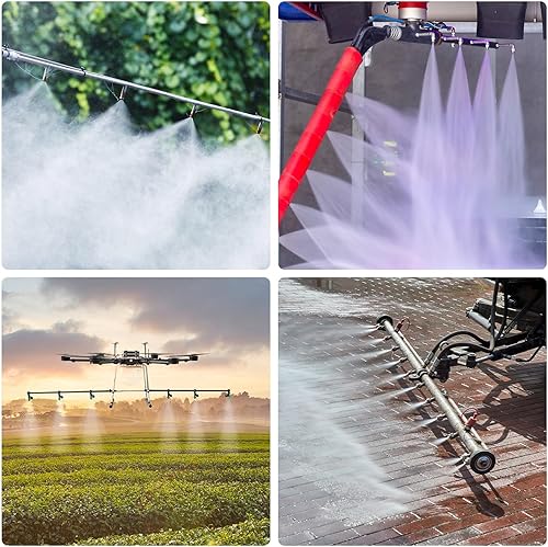 2pz Suggerimenti Pulizia Superficiale - Ugelli Idropulitrice Maschio 65 Gradi 1/8Bspt Sostituzione Ugello Pulitore, Acciaio Inossidabile con Nastro Sigillante (Orifizio 1.1mm) - Honorern