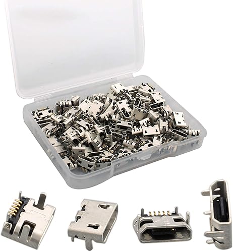 100 pezzi Micro USB Tipo B Femmina 180 Degree 5 pin SMD SMT di saldatura Jack - Honorern